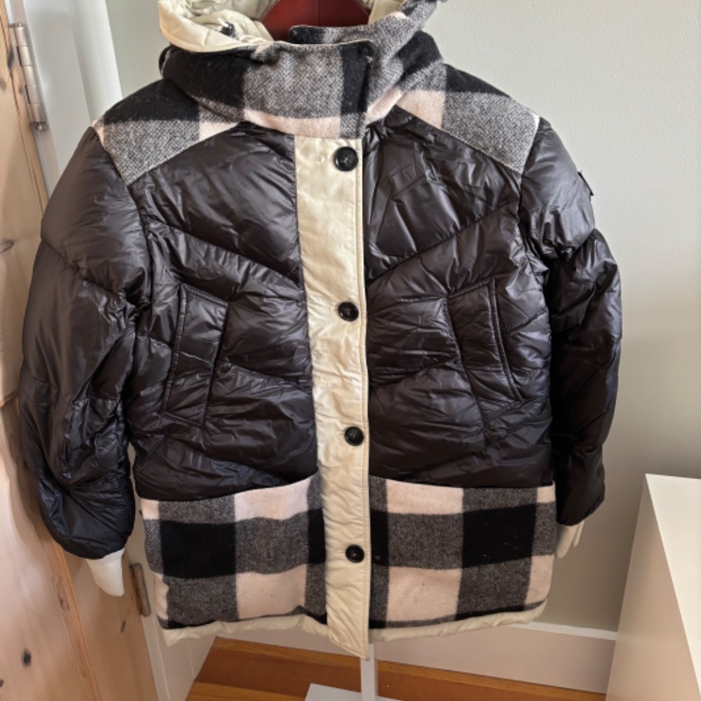 Woolrich Reversible Trim Down Parka, Cream/ Black XS - Picture 4 of 7